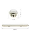 60cm 20W Limea Gigant komplet LED armatur - 163lm/W, IP65, IK10, 4000K, gennemfortrådet