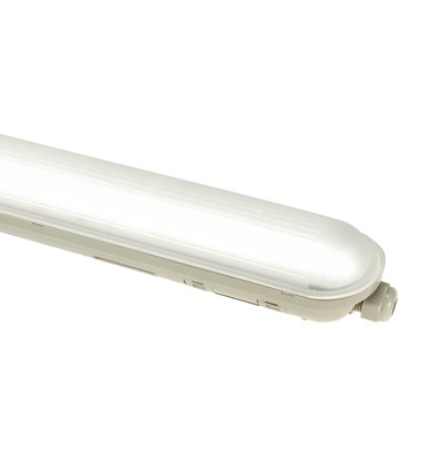 1200 mm Limea Gigant LED-armatur 38W - vandtæt, neutral hvid, 230V, 120°, IP65, IK10, 1190x72x70 mm, grå