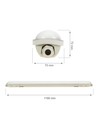 120cm 38W LIMEA GIGANT vandtæt komplet LED armatur - 174lm/W, IP65, IK10, 4000K