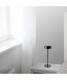 2W genopladelig LED bordlampe, IP54 - 200lm, dæmpbar, touch, 8-10 timers batteri, sort finish