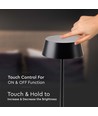 2W genopladelig LED bordlampe, IP54 - 200lm, dæmpbar, touch, 8-10 timers batteri, sort finish
