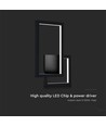 20W LED væglampe - Sort, geometrisk design, 3000K, IP20, 2660lm