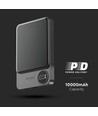 10000mAh trådløs magnetisk powerbank, 20W - Ultra-tynd, aluminium, MagSafe, digitalt display, space grey