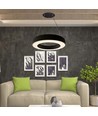 60cm 50W dæmpbar LED pendel - 122lm/W, 6100lm, sort ring, 4000K, TRIAC dæmpbar