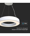 Vt-7760 LED lampe 50W - designer, hængende, triac dæmpbar, 4000K, hvid