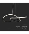 Ø500 VT-7799 hængende dekorativ lampe - 3000K, sort hus