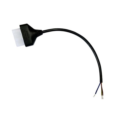 0,3m strømkabel - sort, 3x0,75mm²