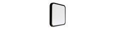 24W LED loftslampe, kvadratisk - 2500lm, IP44, sort kant, 6500K