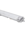 12 stk. Limea T8 LED dobbeltarmatur - Inkl. 24x18,5W 120cm LED rør, IP65 vandtæt