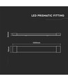 6x 120cm komplet LED armatur - 40W, 3 års producentgaranti, 230V