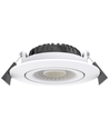 10x 7W lavprofil indbygningsspot RA96 - DimToWarm+CCT, Hul: Ø6,8 cm, Mål: Ø8,3 cm, hvid kant, dæmpbar