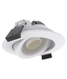 10x 7W lavprofil indbygningsspot RA96 - DimToWarm+CCT, Hul: Ø6,8 cm, Mål: Ø8,3 cm, hvid kant, dæmpbar