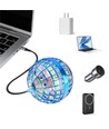 Hover Orb flyvende bold med RGB lys - Ø9,5 cm, blå, perfekt til børn og barnlige sjæle