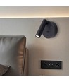 LEDlife sort læselampe - 2,5W, RA90, til vægmontering