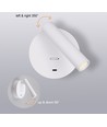LEDlife sort læselampe - 2,5W, RA90, til vægmontering
