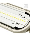 150cm 52W Limea Gigant komplet LED armatur - 8900lm, IP65, IK10, 4000K, gennemfortrådet