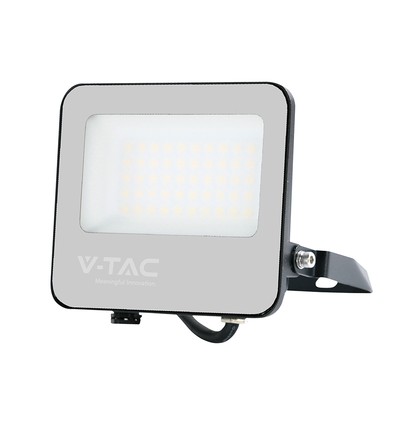 30W LED projektør - 185lm/W, IP65, Samsung LED chip, kold hvid, sort kabinet, udendørs