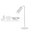 Opladelig 3-i-1 LED lampe - Magnetisk, hvid, dæmpbar, inkl. fod og 2 stk. monteringsbeslag