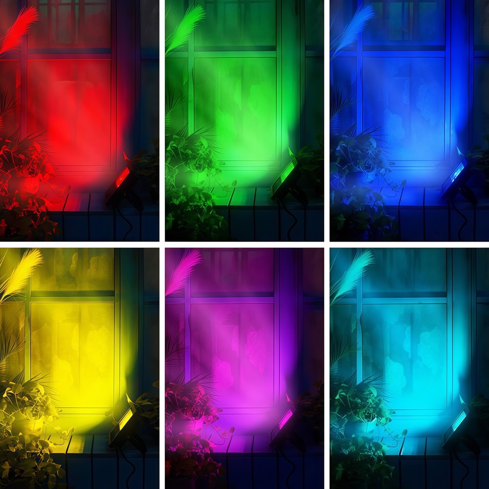 30W RGB projektør - Arbejdslampe, IP66 - Kulør : RGB + Varm Hvid