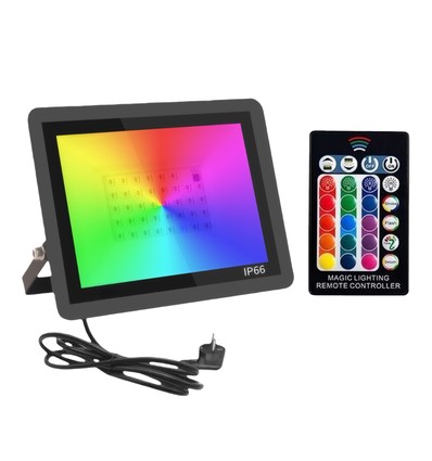 30W RGB projektør - Arbejdslampe, IP66