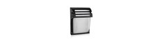 VT-754 væglampe E27 - mat sort, mat glas