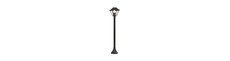Klassisk pullertlampe E27 - mat sort, klarglas