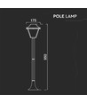 Klassisk pullertlampe E27 - mat sort, klarglas