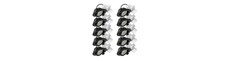 10x 7W lavprofil indbygningsspot RA96 - DimToWarm+CCT, Hul: Ø6,8 cm, Mål: Ø8,3 cm, sort kant, dæmpbar