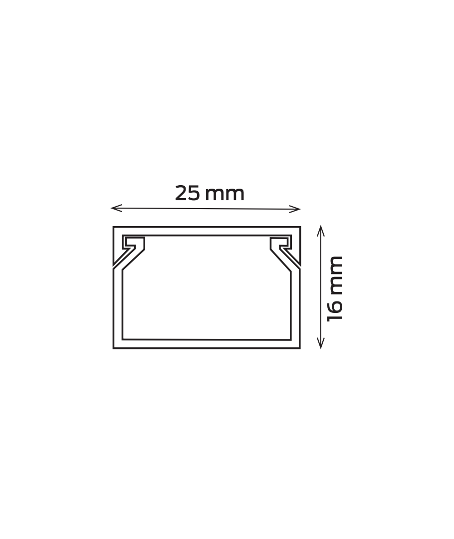 Kabelkanal 25 x 16mm weiß (reinweiß