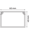 60x40 Kabelkanal med tape - Hvid, 60x40mm, Længde 2m