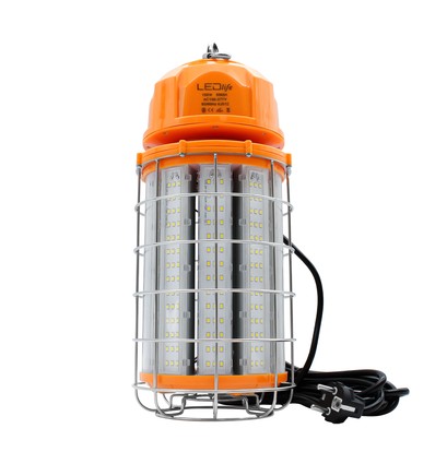 150W Arbejdslys LED med karabin og 5m ledning - 5000K, Schuko stik