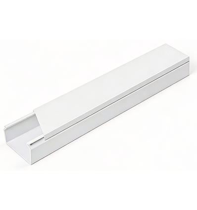 60x40 Kabelkanal med tape - Hvid, 60x40mm, Længde 2m