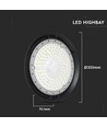 200W LED high bay - 135lm/W, 5 års garanti, IP65, 4000K