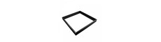 600x600 Algine ramme - til monteret overfladearmatur, fast, sort