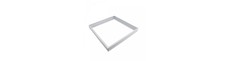 600x600 Algine ramme - til monteret armatur, overflademonteret, fast, hvid