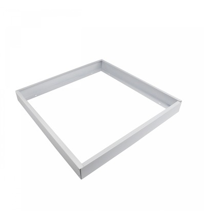 600x600 Algine ramme - til monteret armatur, overflademonteret, fast, hvid