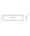 120x30 LED panel, 32W - Højde:11,3mm, 140 lm/W, hvid kant