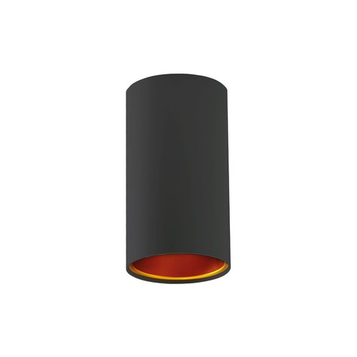 Chloe GU10 påbygningsspot - Sort/guld, Ø7cm, aluminium, uden lyskilde