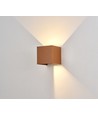 6W CUBIC PRO væglampe - IP65, Cortenfarvet, sløjfbar, justerbar, firkantet, op/ned, inde / ude, inkl. lyskilde