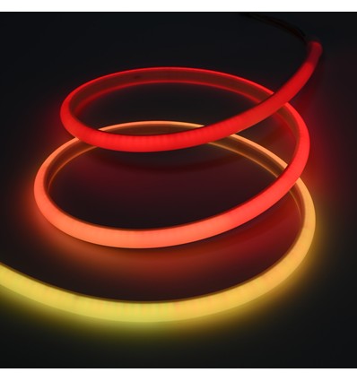 5m RGBIC Neon LED strip - 15 cm ledning, 10W/m, 576 LED pr. meter, 24V, IP67