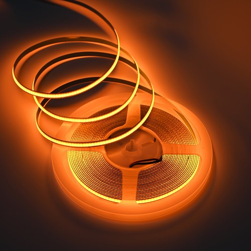 10m 9W/m Orange COB-LED strip - 24V DC, IP20, 320 LED/m