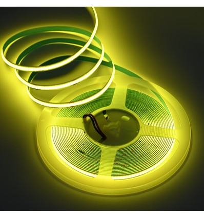 10m 9W/m Gul COB-LED strip - 24V DC, IP20, 320 LED/m