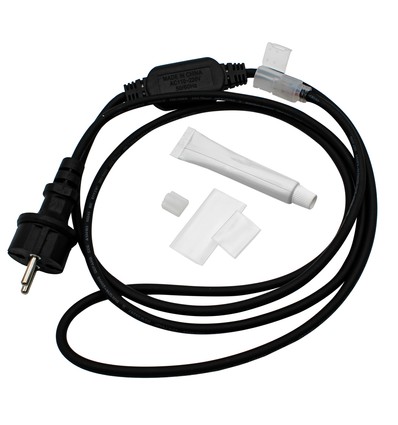 2m Vandtæt stik til 230V LED strip (Slim COB) - Inkl. endeprop, 230V