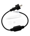 50cm Vandtæt stik til 230V LED strip (Slim COB) - Inkl. endeprop, 230V