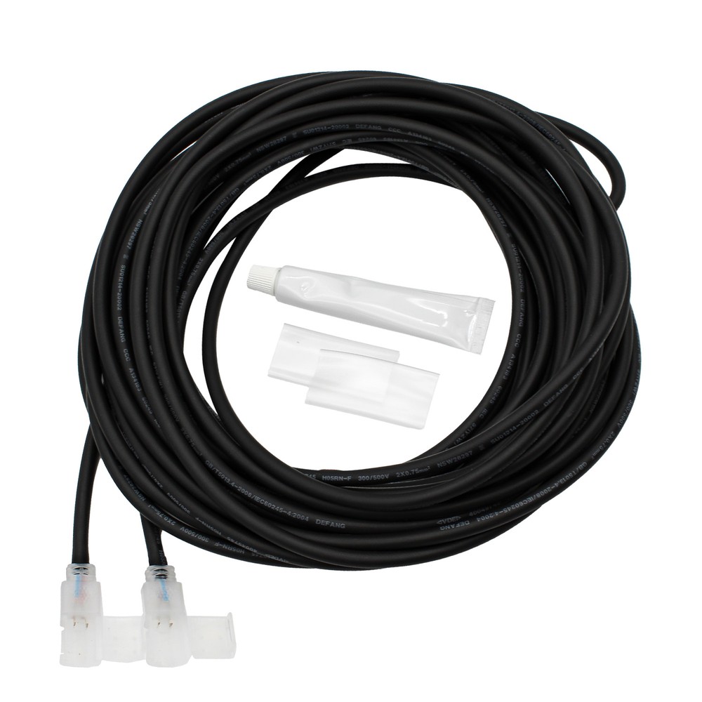 12 m vandtæt mellemstykke til 230V LED strip (Slim COB) - Perfekt til låger, porte mm., 230V