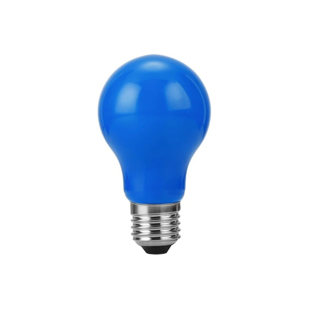E27 1W LED filament pære - A60, blå, Party Colour Premium