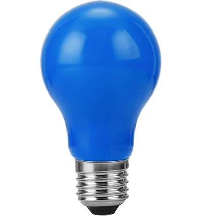 E27 1W LED filament pære - A60, blå, Party Colour Premium