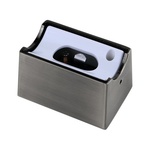 2 stk. S14s fatning i børstet krom - Metalhus, sæt med 2 stk.