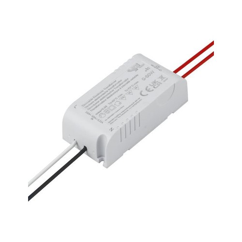 50W / 12V DC dæmpbar elektronisk transformer - 0-50W, IP20