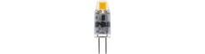 G4 1,1W LED pære, 12V - 80lm, COB, dæmpbar, 2200K, klart glas